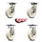 Service Caster 8 Inch Nylon Caster Set with Roller Bearings 2 Swivel 2 Rigid SCC-35S820-NYR-2-R-2 - alternate 3